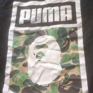 Bape X Puma collaboration Tee (Camo Black)